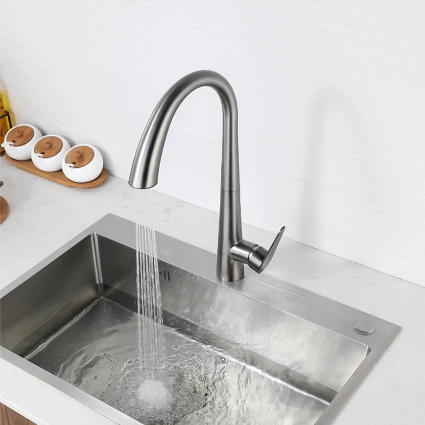 REA-B5314 - ROSS 43 cm Kitchen Faucet with Pull-Out Sprayer, Nickel Finish