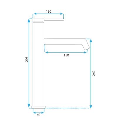 REA-B5320 - FOSS 29.5 cm Matte Black Basin Mixer