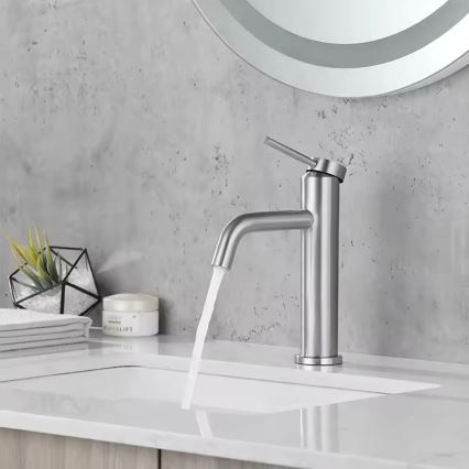 REA-B5324 - CLIF 20.5 cm Basin Mixer, Brushed Steel