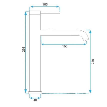 REA-B5325 - Washbasin faucet CLIF 29.5 cm matte black