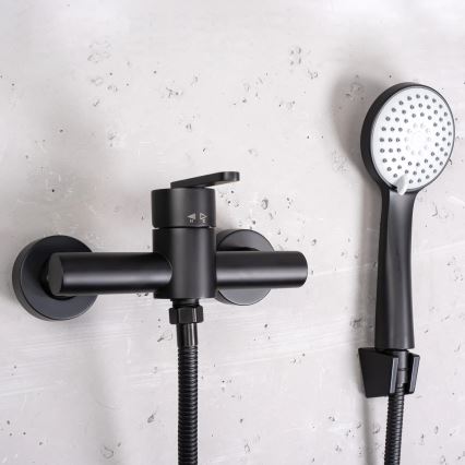 REA-B5500 - Shower set with ONTARIO mixer tap, black