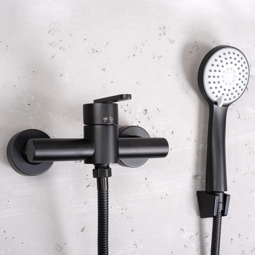REA-B5500 - Shower set with ONTARIO mixer tap, black