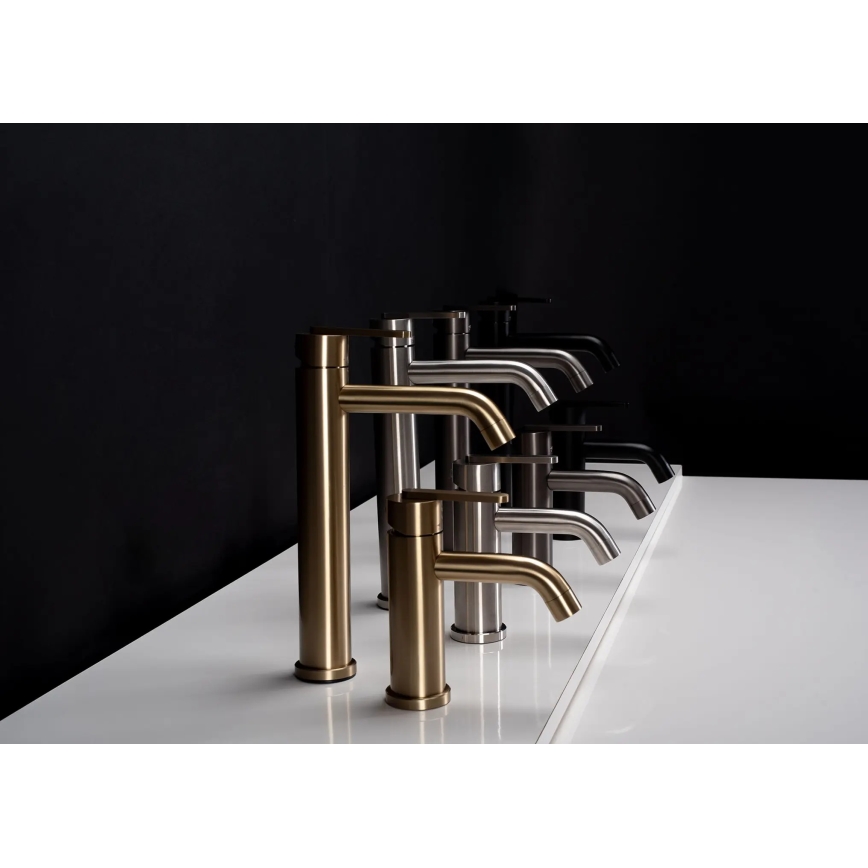 REA-B5509 - ONTARIO 30 cm Brushed Gold Basin Faucet