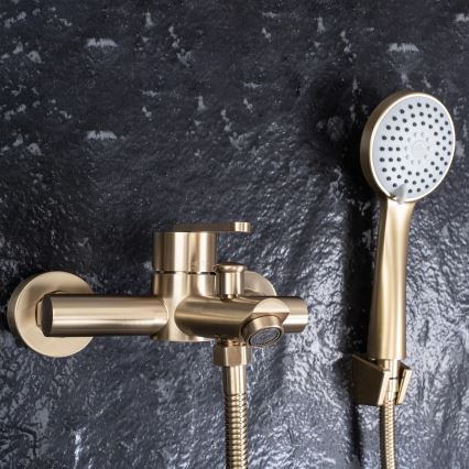 REA-B5513 - ONTARIO Brushed Gold Bathtub Set with Mixer Tap