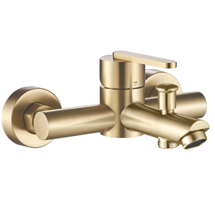 REA-B5513 - ONTARIO Brushed Gold Bathtub Set with Mixer Tap