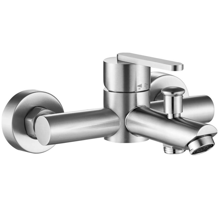 REA-B5514 - ONTARIO Bathtub Set with Mixer Tap, Brushed Steel Finish