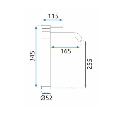 REA-B6100 - LUNGIS 34.5 cm Basin Mixer, Polished Chrome