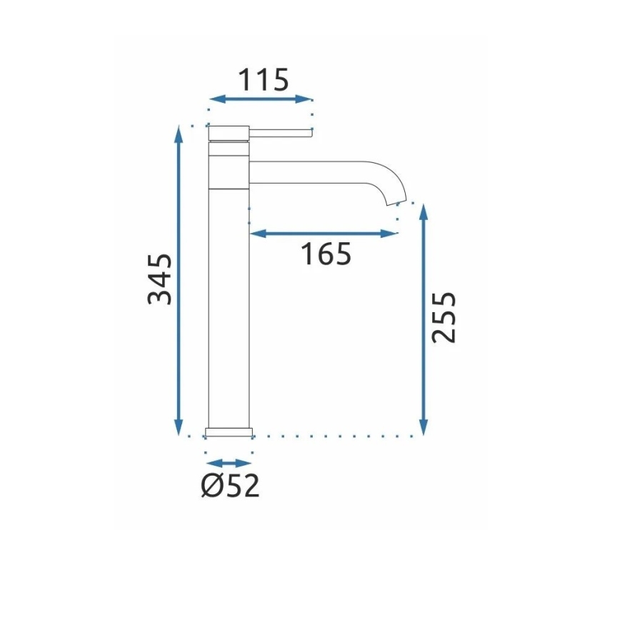REA-B6100 - LUNGIS 34.5 cm Basin Mixer, Polished Chrome