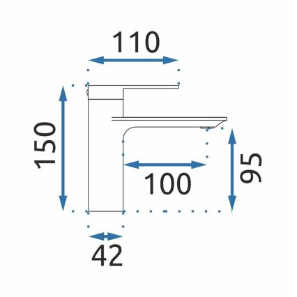 REA-B6202 - STORM 15 cm Basin Mixer, Polished Chrome