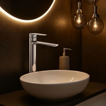 REA-B6203 - Washbasin mixer STORM 29,5 cm polished chrome