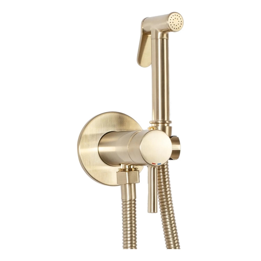 REA-B6311 - LUNGO Bidet Mixer with Hand Shower for Concealed Installation, Brushed Gold