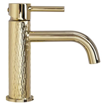 REA-B6322 - LUNGO ART 16.5 cm Gold Basin Mixer