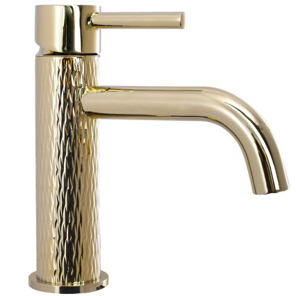 REA-B6322 - LUNGO ART 16.5 cm Gold Basin Mixer