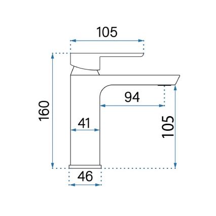REA-B6410 - ARGUS 16 cm Basin Mixer, Brushed Gold