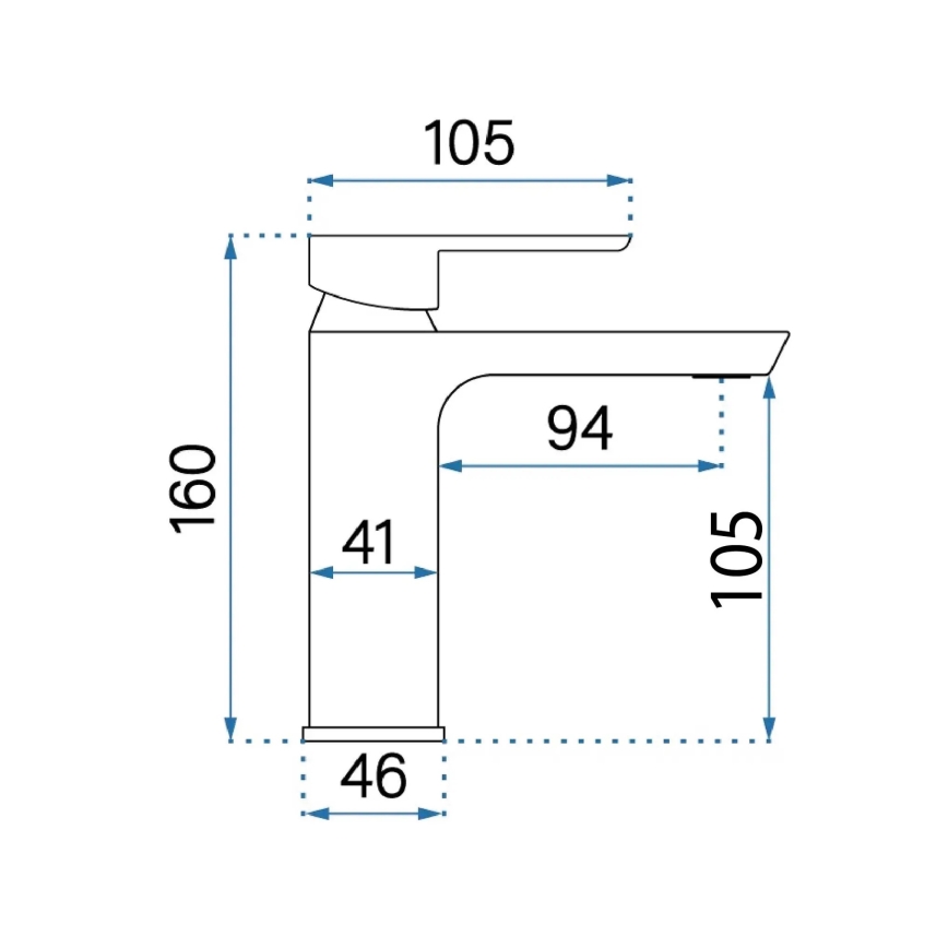 REA-B6410 - ARGUS 16 cm Basin Mixer, Brushed Gold
