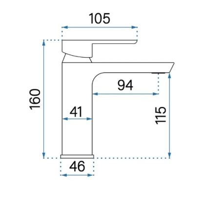 REA-B6412 - ARGUS 28.5 cm Brushed Gold Basin Mixer