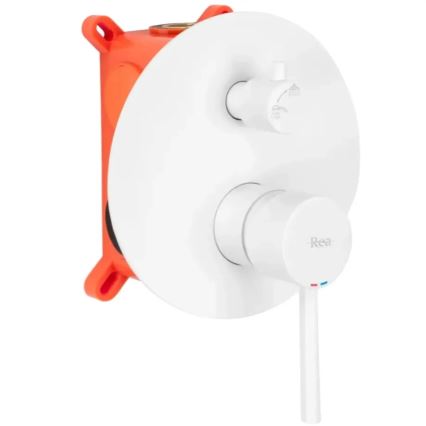 REA-B6440 - LUNGO Concealed Bath Mixer Set, Matte White