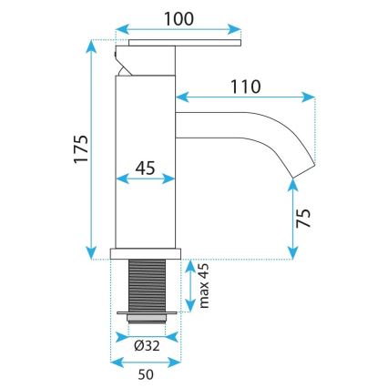 REA-B6444 - FOSTER 18.2 cm Gold Basin Faucet
