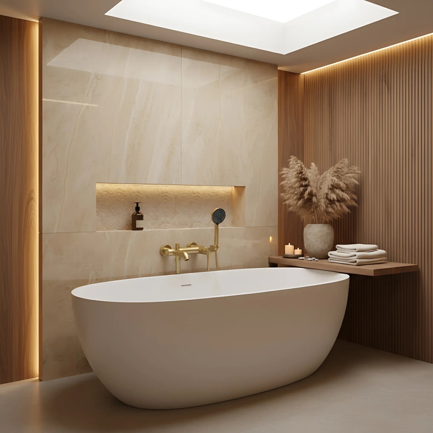 REA-B6445 - FOSTER Brushed Gold Bath Set