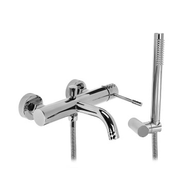 REA-B6447 - LUNGO DIAMOND Polished Chrome Bathtub Set