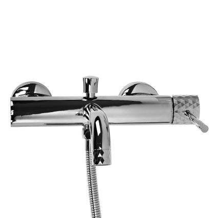 REA-B6447 - LUNGO DIAMOND Polished Chrome Bathtub Set