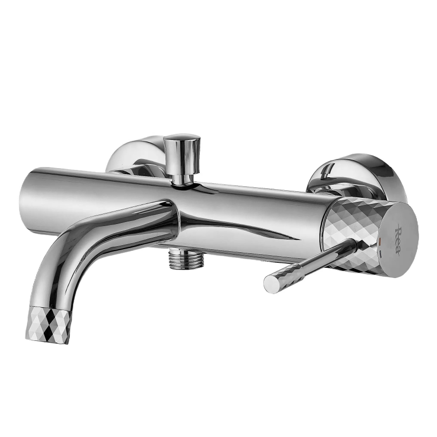REA-B6447 - LUNGO DIAMOND Polished Chrome Bathtub Set