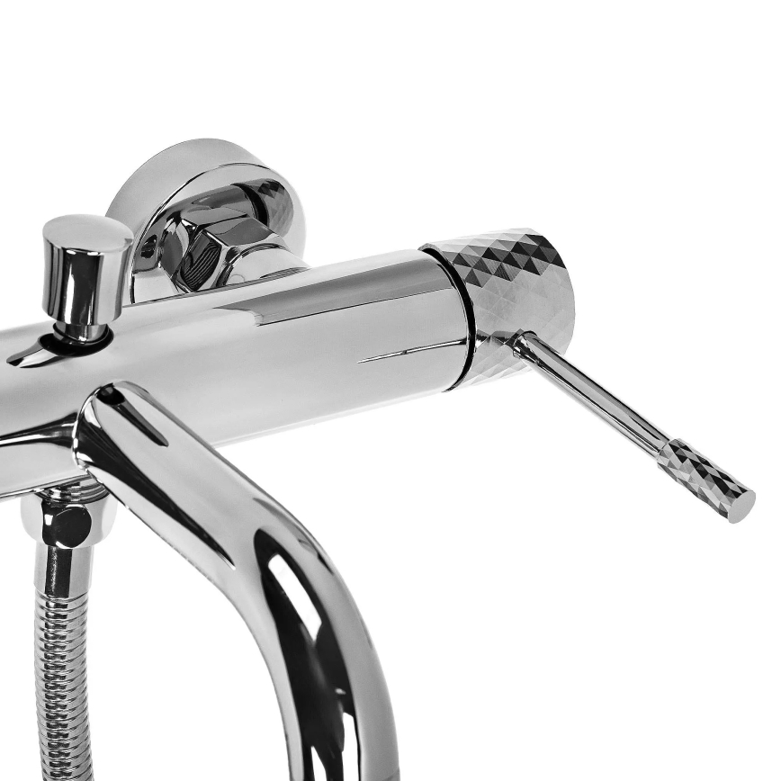 REA-B6447 - LUNGO DIAMOND Polished Chrome Bathtub Set