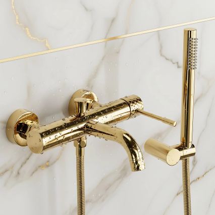 REA-B6448 - LUNGO DIAMOND Gold Bathtub Set
