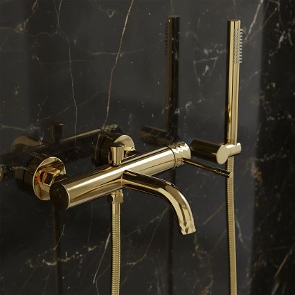 REA-B6448 - LUNGO DIAMOND Gold Bathtub Set