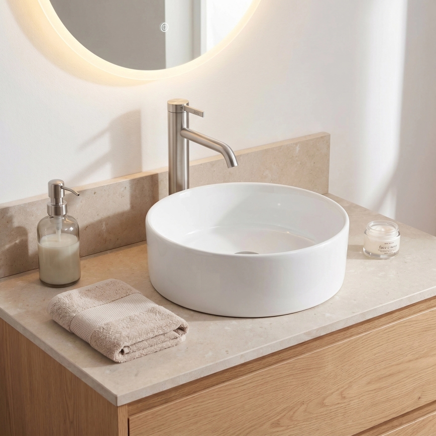 REA-B6538 - RIVO 28 cm basin mixer in nickel