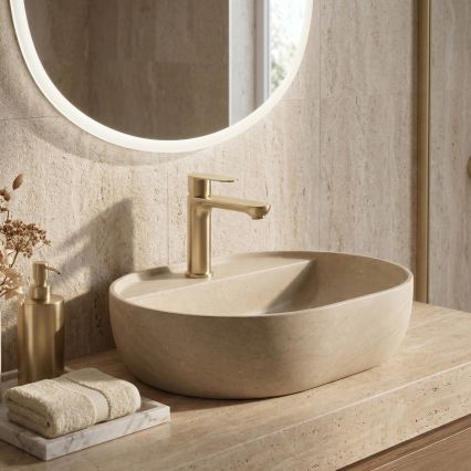 REA-B6697 - LOGAN 18.5 cm Brushed Gold Basin Mixer
