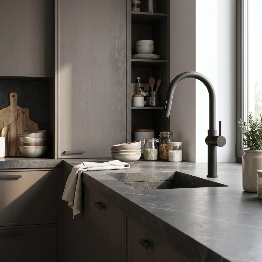 REA-B7200 - FRESH Pull-Out Kitchen Faucet, 45 cm, Black