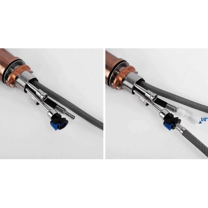 REA-B7436 - 37.5 cm Copper Sink Faucet with Pull-Out Sprayer and ECO FRESH Filtration