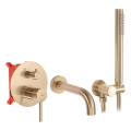 REA-B7503 - LUNGO Bathtub Set with Concealed Mixer, Brushed Gold