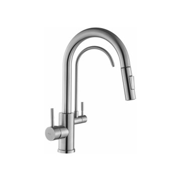 REA-B7563 - ECO FRESH 37.5 cm Kitchen Faucet with Pull-Out Spray and Integrated Filtration, Nickel