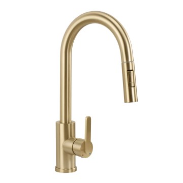 REA-B7575 - ONTARIO 38 cm Kitchen Faucet with Pull-Out Sprayer, Brushed Gold