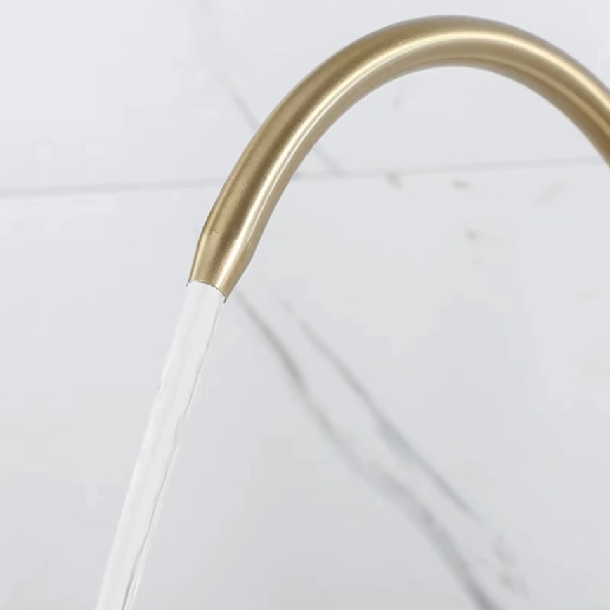 REA-B7596 - Kitchen sink faucet with pull-out sprayer and ECO FRESH filtration 37.5 cm brushed gold