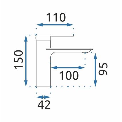 REA-B7960 - STORM 15 cm Brushed Gold Washbasin Faucet