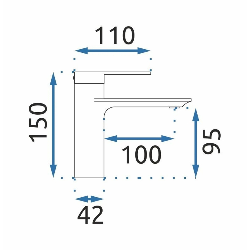 REA-B7960 - STORM 15 cm Brushed Gold Washbasin Faucet