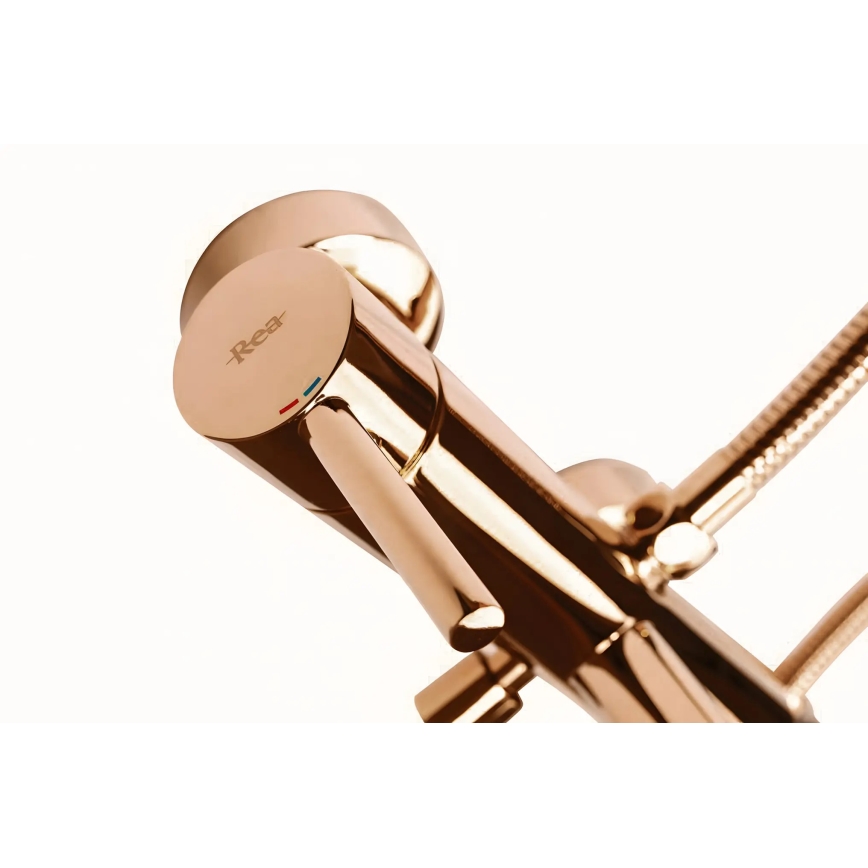 REA-B7987 - LUNGO Brushed Copper Bathtub Set