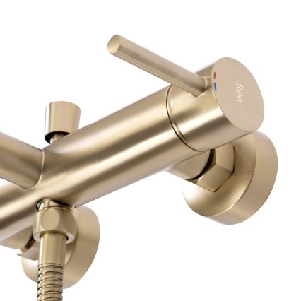 REA-B8010 - LUNGO Brushed Gold Bathtub Set