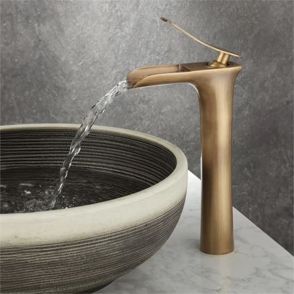 REA-B8120 - LAGUNA 30 cm Brushed Gold Washbasin Mixer