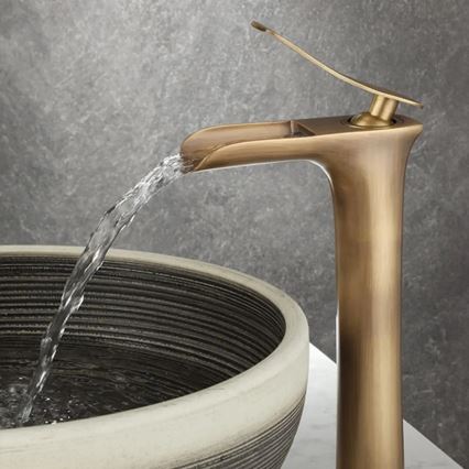REA-B8120 - LAGUNA 30 cm Brushed Gold Washbasin Mixer