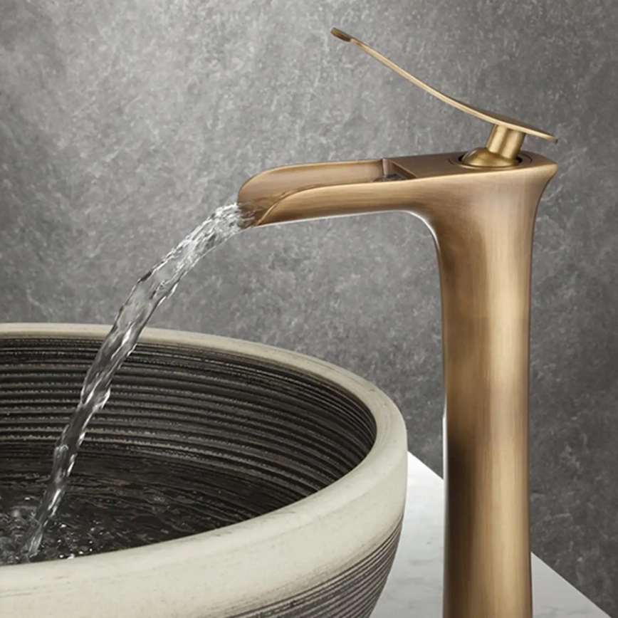 REA-B8120 - LAGUNA 30 cm Brushed Gold Washbasin Mixer