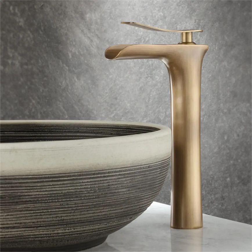 REA-B8120 - LAGUNA 30 cm Brushed Gold Washbasin Mixer