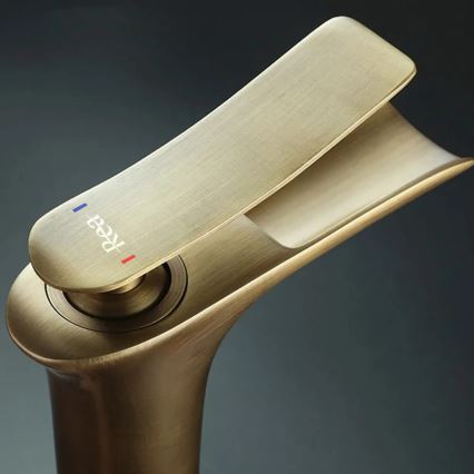 REA-B8120 - LAGUNA 30 cm Brushed Gold Washbasin Mixer