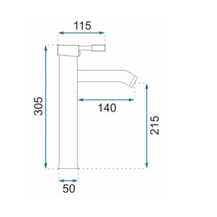 REA-B8665 - GRAF 30.5 cm Black Basin Mixer