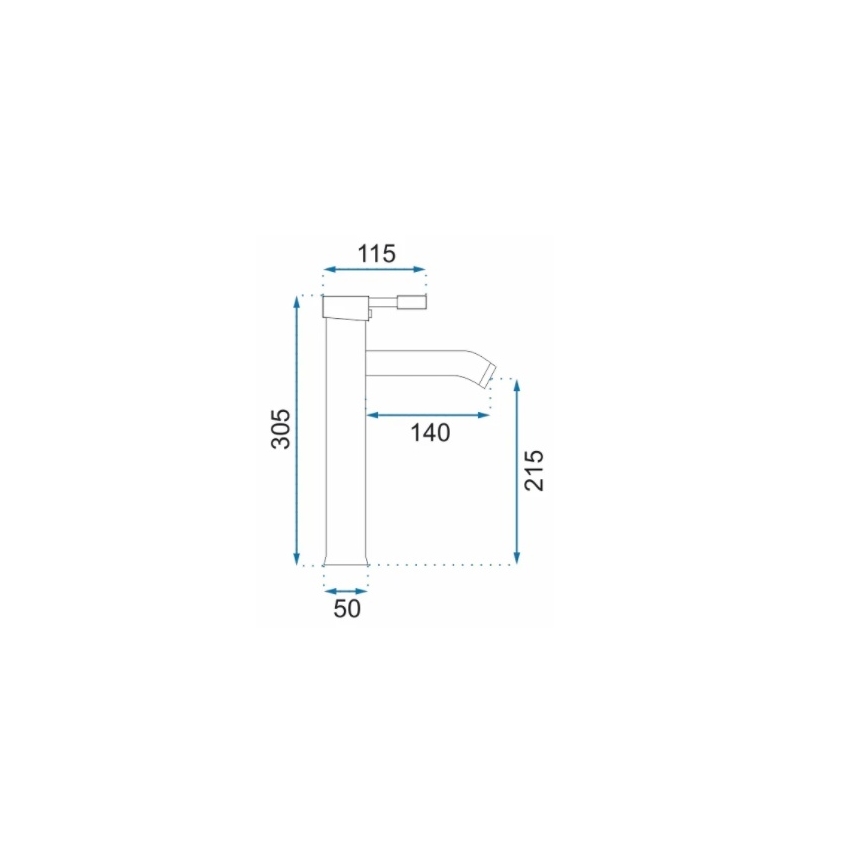 REA-B8665 - GRAF 30.5 cm Black Basin Mixer