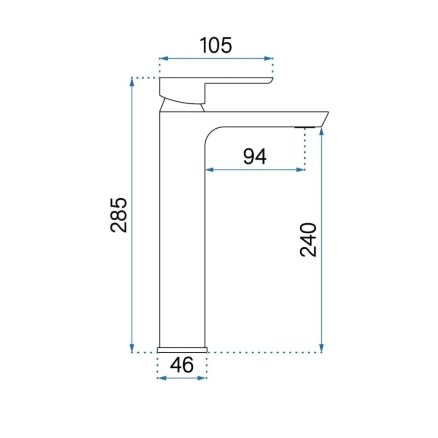 REA-B8746 - ARGUS 28.5 cm Titanium Washbasin Mixer