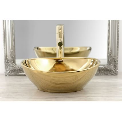 REA-B8803 - TESS 31.5 cm Gold Basin Mixer